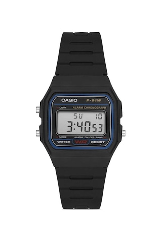 F-91w-1dg Retro Plastik Dijital Erkek Kol Saati Siyah