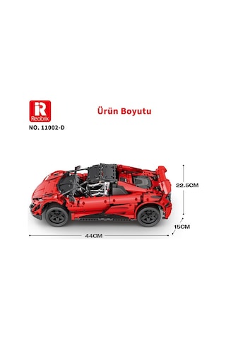 Reobrix Technic 11002-d 1/10 Mclaren 675lt Spider Araba Kumanda&motorlu Yaratıcı Yapı Blok Seti Building Blocks - 1886 Parça
