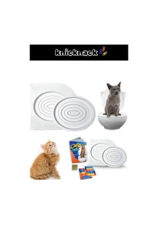 Premium Seri Klozet Alıştırma Kapağı Kum Kabı Wc Yavru Yetişkin Kedi Hijyenik Tuvalet Eğitim Seti