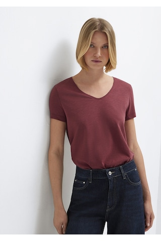 Mavi - V Yaka Bordo Basic Tişört 1614176-70412