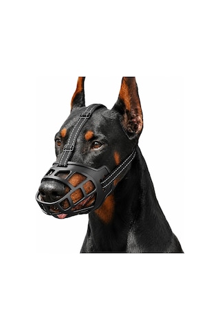 Valkyrie Köpek Ağızlığı No:5 Xl Nefes Alabilir Ayarlanabilir Plastik Ağızlık Büyük Irk 33-50 Kg Siyah