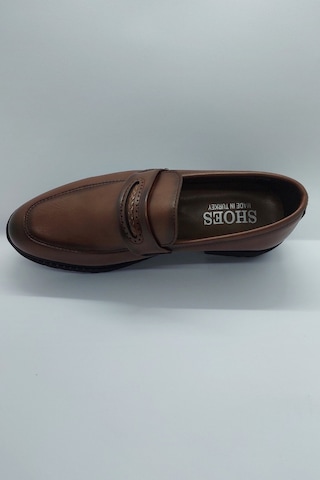 %100 El İşçiliği İp Detaylı Kahverengi Renk İmalat Deri Ayakkabı Kahverengi