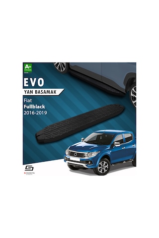 S-dizayn Fiat Fullback Evo Siyah Yan Basamak 193 Cm 2016-2019