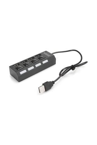 Ximistore9 Usb 2.0 Hub Siyah 4 Portlu Bağımsız Anahtar Ve Led Göstergeli, 480mbps Hızlı Veri Transferi, Çoklu Cihaz Uyumlu