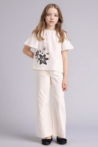 Defacto Wıde Leg Gabardin Pantolon Kız Çocuk G7579a826smwt34 Beyaz-wt34