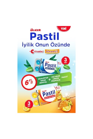 Ülker Pastil Paketi 6 Lı - Okaliptus-nane-mentol Ihlamur-limon-propolis