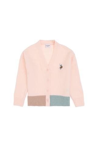 U.s. Polo Assn. Kız Çocuk Açık Pembe Hırka Triko 50316267-vr078 Acık Pembe