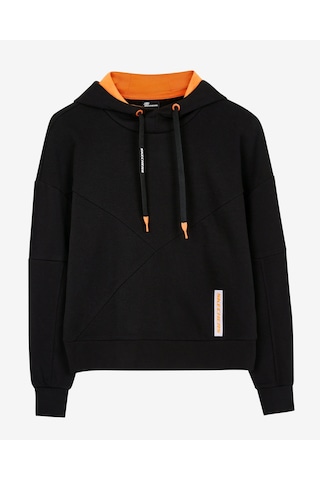 Skechers W Lw Fleece Fabric Block Hoodie Sweatshirt Kadın Siyah Sweatshirt S231008-001