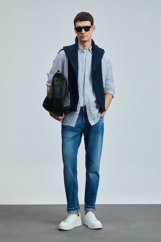 Lufian Gerardo Smart Jean Erkek Pantolon Regular Fit Mavi Mavi 111200202100300 Mavi