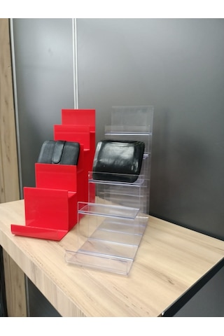 Uzman Grup Raf Pleksi Cüzdanlık Teşhir Standı (20'Li Paket)