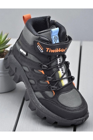 Twittoys 390u Ortopedik Taban Lastikli Cırtlı Kız Çocuk Bot Erkek Çocuk Bot Unisex Çocuk Bot Füme-portakal