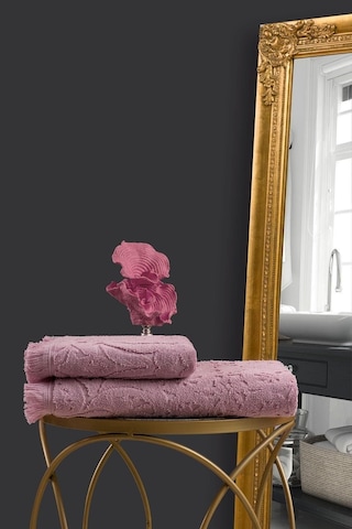 Varol Jacquard %100 Pamuk El Havlusu 50x90cm Lila-50x90cm Lila