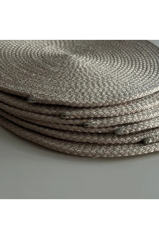 Uretti - Ayşe 4723 - El Yapımı 6'lı Supla - Bej - 32 X 32 Cm Bej