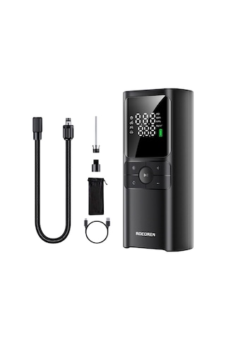 150psı 4000mah Şarjlı Taşınabilir Hava Pompası Araç Lastik, Bisiklet, Top Şişirme Powerbank+led Lamba+lcd Ekran