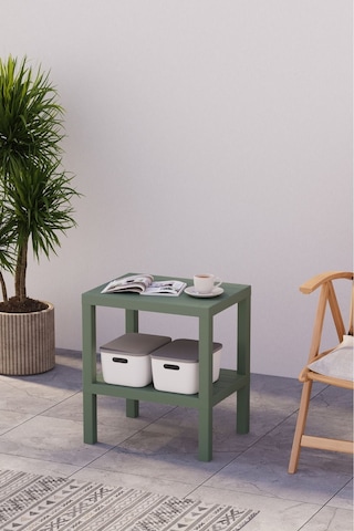 2 Katlı Dikey Raf, Plastik Sehpa, Çiçeklik, Saksılık, Banyo Mutfak Rafı, Yeşil Yeşil