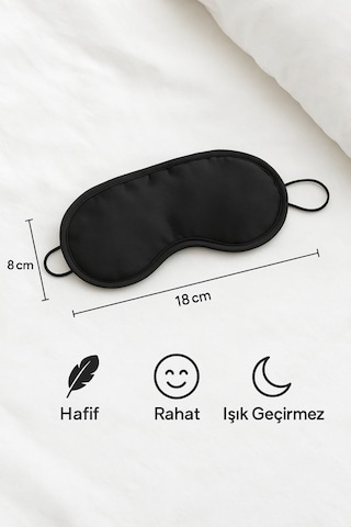 Uyku Maskesi Göz Bandı Işık Önleyici Gözlük Maske Bant Yoga Bandı 2'li