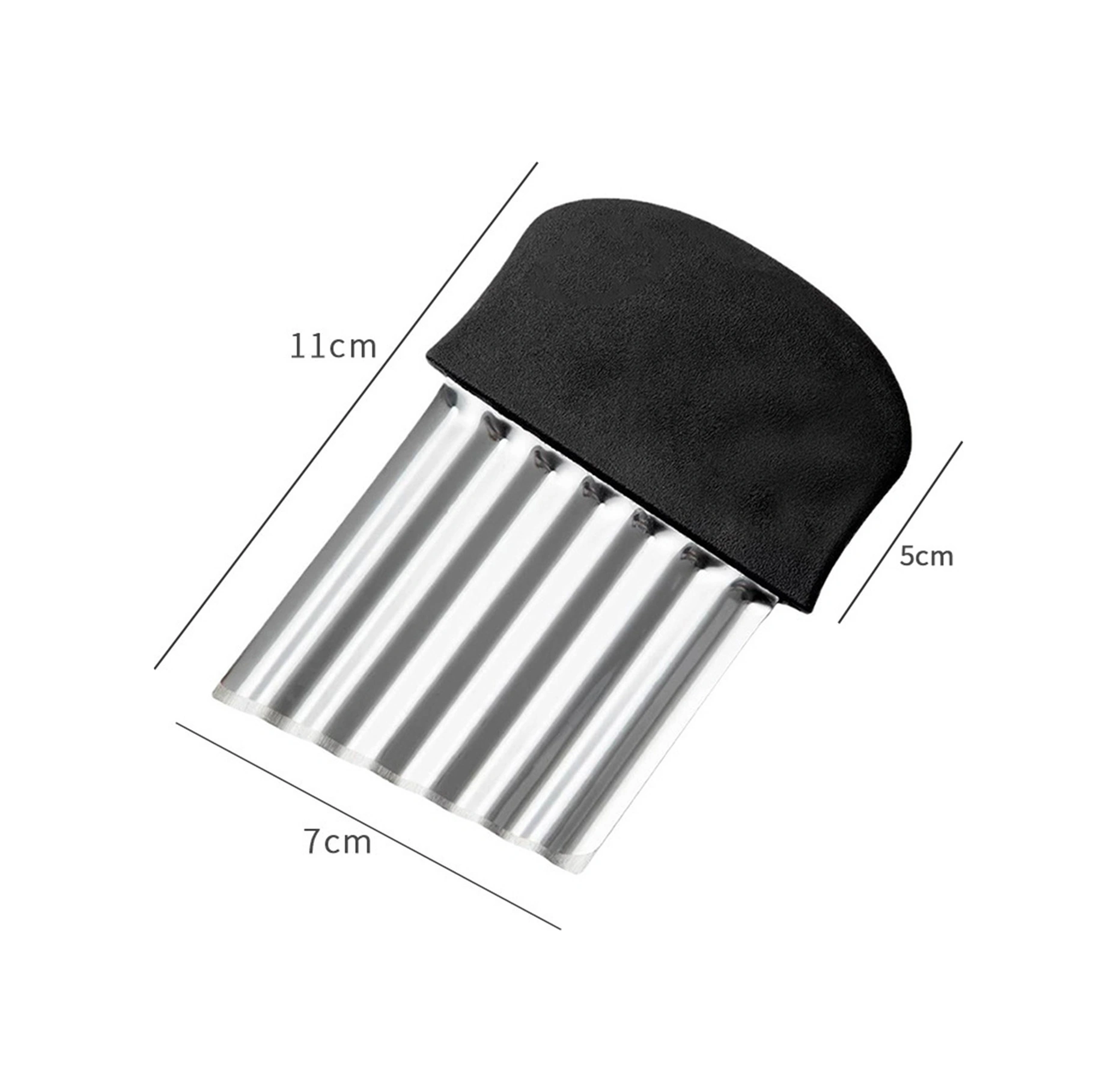 Youmex Paslanmaz Çelik Patates Dalga Dilimi Kesici, Evde Evrensel Sebze-fruit Dilimleyici, Hızlı Ve Kolay Kullanım, Yıkama Kolay, Mutfak Gereci Siyah