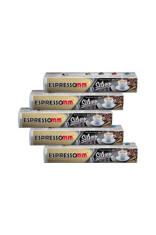 Espressomm Nespresso Uyumlu Silver Kapsül Kahve 50 Adet