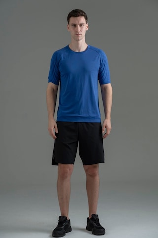 Maraton Slimfit Erkek Bisiklet Yaka Saks- T-shirt Saks-