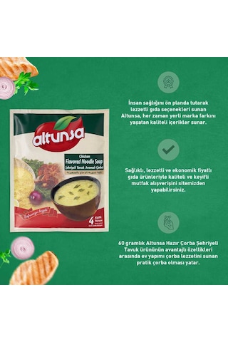 Altunsa Hazır Çorba Şehriyeli Tavuk 60 Gr 12 Li Paket