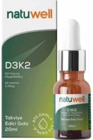 Natuwell Vıt. D3k2 1205 Mcg 20 Ml Damla