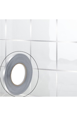 Periboia 0.5 Cm Kalınlık Gümüş Fayans Arası Şerit Bandı 50 Metre