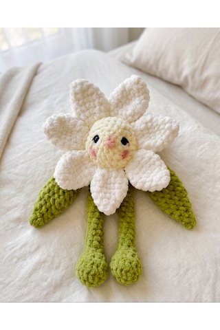 Baby Daisy Peluş Oyuncak Beyaz - Yeşil