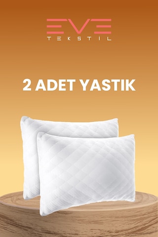 Eve Tekstil Diamond Kalite Kapitone Yastık  2 Adet 50 x 70 CM 800 G
