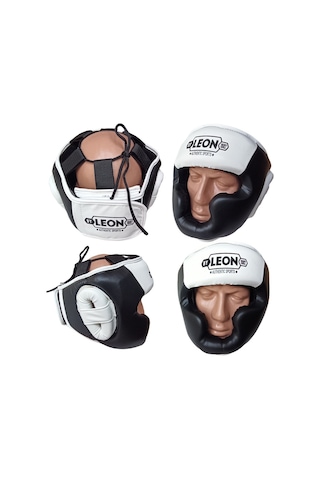 Aksaspor Leon Hardy Boks, Muay Thai Kick-Boks Antrenman Kaskı Siyah Beyaz