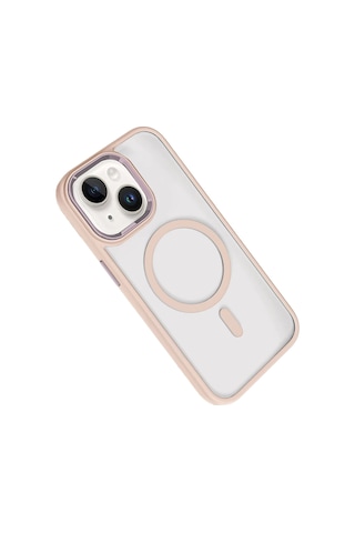 Joko - 361 - Apple iPhone Uyumlu 14 Terea Magsafe Kapak - Csmo-tex - - Pembe