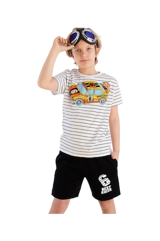 Denokids Mshb&g Yarışçı Erkek Çocuk T-shirt Şort Takım Çok Renkli