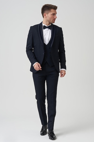 White Stone Chicago D2403 Slim Fit 6 Drop Damatlık Takım Elbise Lacivert - Laci Lacivert