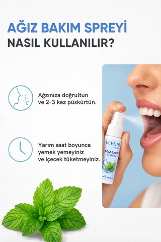 Ağız Bakım Spreyi 15 Ml Nane Ferahlığı Günlük Ağız Bakımı Pratik Kullanım