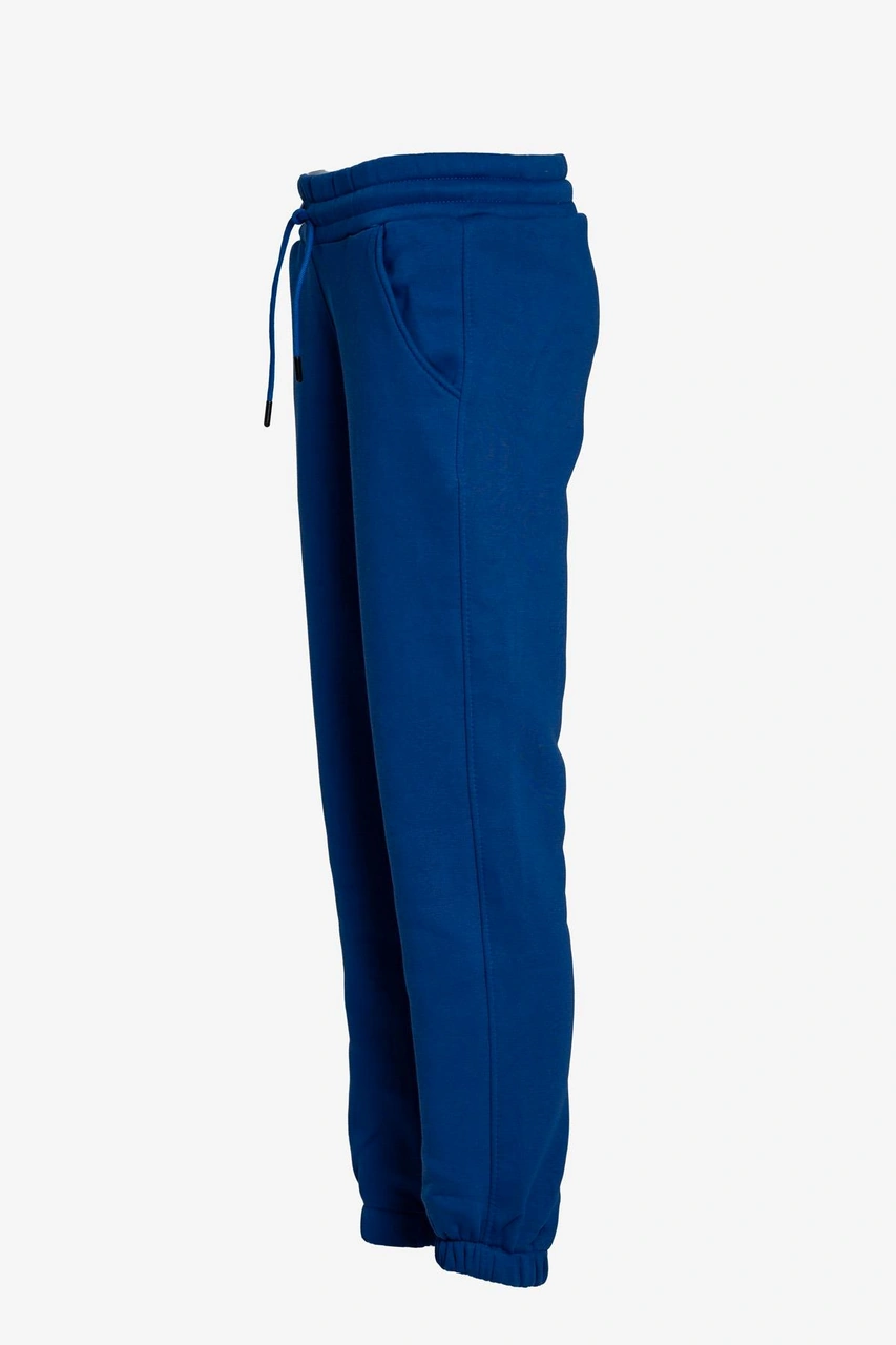 Üç İplik Yüksek Bel Lastikli Jogger Eşofman Altı - Saks Mavisi Saks Mavisi