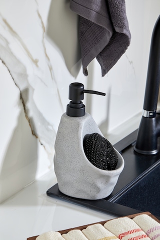 Cooker 180 Ml Seramik Süngerlikli Sıvı Sabunluk Ckr3558 Gri