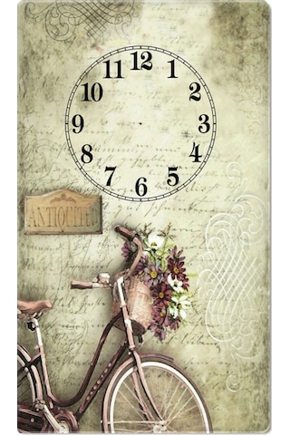 Decorıta Cam Saat | Vintage Temalı Çok Renkli