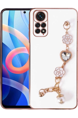 Xiaomi Redmi Note 12 Pro 4g Kılıf El Tutamaçlı Kamera Korumalı Zore Taka Silikon Kapak Beyaz