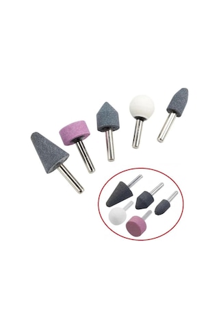Kalıp Taşlama Makinası Aksesuarı 5 Parça Vız Vız Kalıpçı Taşlama Seti Mini Taş Zımpara Matkap Ucu Seti Mini Çapak Alma Oyma Şekil Verme Ahşap Metal Kalıpçı Seti Gravür Oyma Seti