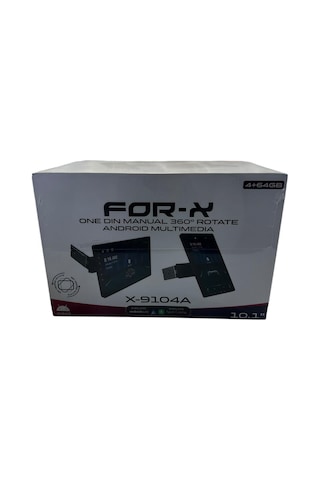 For-x 9104a 4-64 360 Derece Döner Kafa Android Profesyonel Her Araca Uyumlu Multimedya 10"