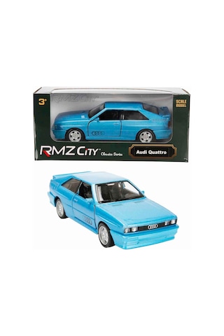 1:32 Rmz City Alman Klasikleri Serisi Die Cast Çek Bırak Model Araba - Mavi Audi Quattro Mavi