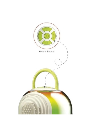 Bluetooth Hoparlör Çift Mikrofonlu Kablosuz Parti Speaker Beyaz