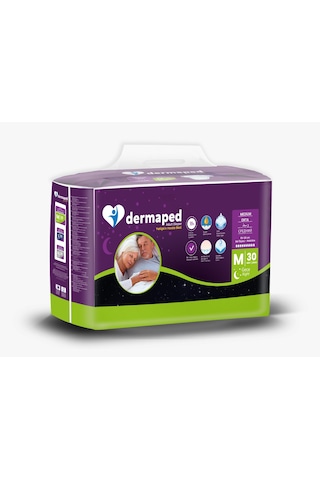 Dermaped Gece Bel Bantlı Yetişkin Hasta Bezi 85-125 CM M 30'lu