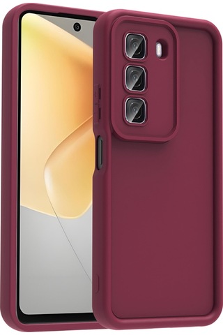 İnfinix Hot 50 4g Kılıf Esnek Ve Yumuşak Dokulu Telefonu Çizmeyen Soft Silikon Kapak Royal Case/ananas Mürdüm