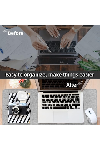Orret Home 100x50 Cm Büyük Keçe Masa Pedi Kaymaz Anti-statik Bilgisayar Ve Klavye Altlığı, Ofis Ve Ev İçin Masa Koruyucu Mouse Pad, Geniş Çalışma Alanı Masa Paspası