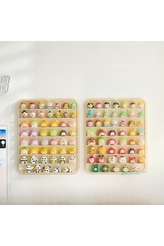 Moveevo Duvar Montajlı Lego Ve Oyuncak Gösterge Kutusu, Toz Koruyucu Kapaklı, Parçacık Depolama Rafı 1 Adet, Yapıştırıcı Yontem