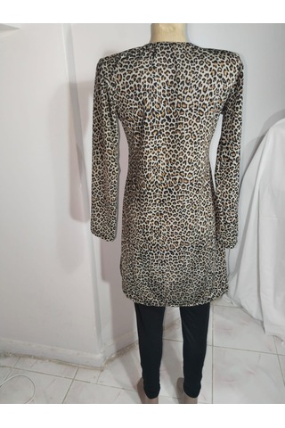 Mesa Mayo Leopar Desenli Elbise Mayo Leopar