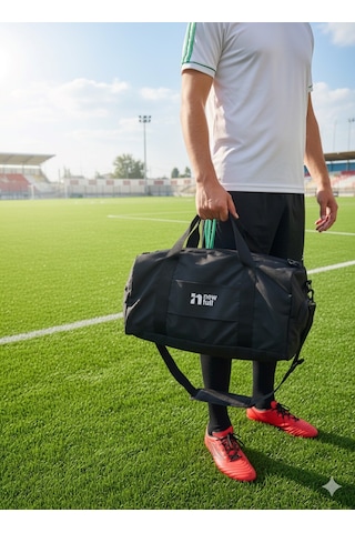 Newfull Sport Ayakkabı Bölmeli Astarlı Seyahat Spor Çantası-orta