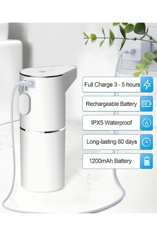 Greentech Sensörlü Usb Şarjlı Köpük Sabunluk / Gt-sd01 Beyaz