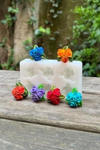 Gül Mini Altılı Silikon Mum Kalıbı Genel