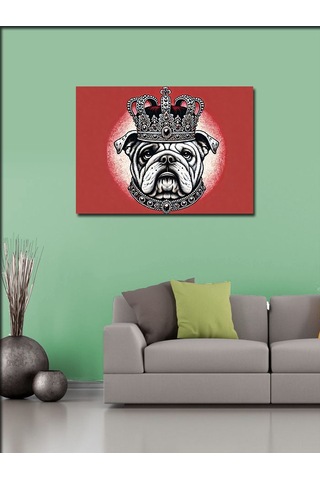 Kanvas Tablo Kraliyet Bulldog Portresi 100cmx140cm